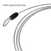 PATIKIL Security Cable 2.5mm x 1m/3.3ft, 6 Pack Coated Luggage Lock Wire Rope with Double Loop, Clear