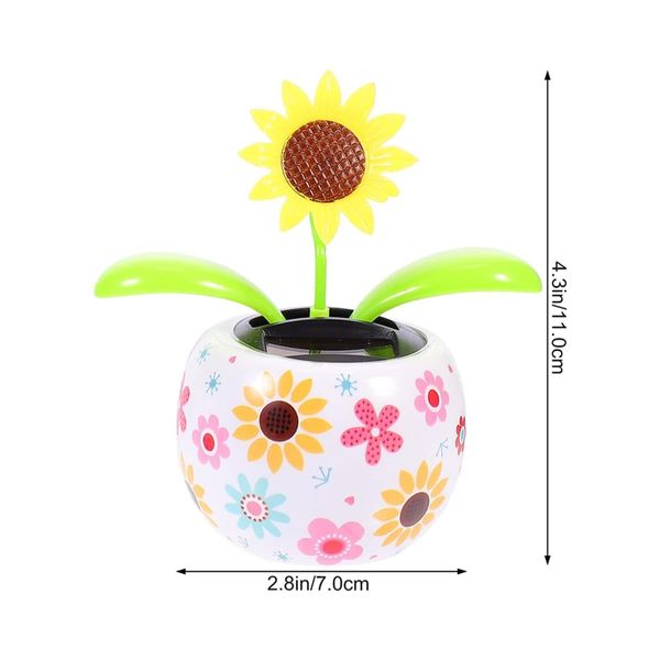 Solar Dancing Solar Powered Dancing Pink Flower in Colorful Shape Flip Flap Animated Bobblehead Dancer Window Sun Catcher Car Dashboard Decor Solar Power Kits Learning and Education