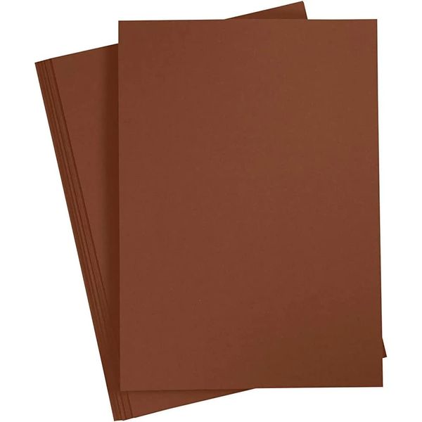20 Brown A4 180gsm Card Sheets for Crafts