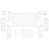 Custom DIY Replacement Case Shell for eXtremeRate Switch, Clear Material Switch Console Backplate, Joycon Holder Handle Controller Housing for NS, Full Button Set [Glow in the Dark - Green]