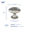 LONTAN 20 Pack Cabinet Knobs Kitchen Door Knobs Cabinet Door Knobs Brushed Nickel Cupboard Knobs for Drawers, LS6050SNB