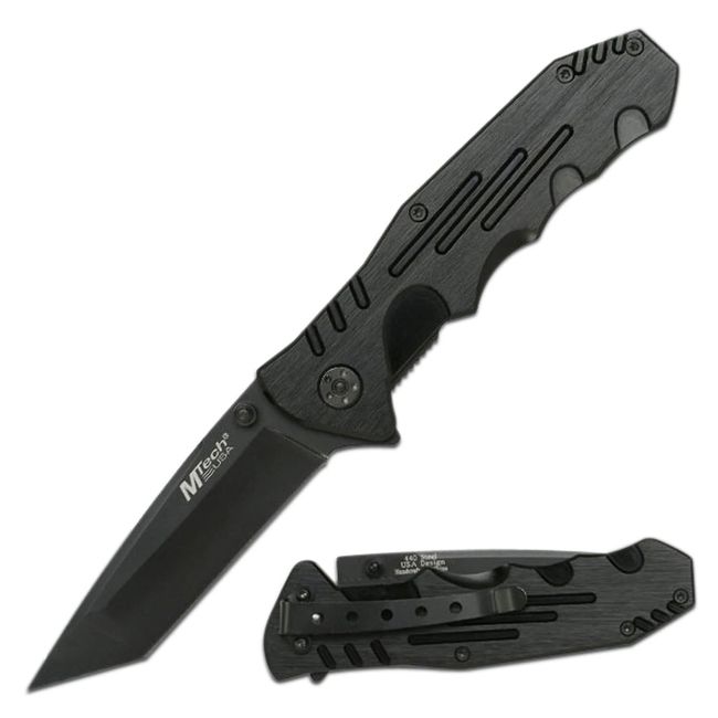 M-tech Tactical Folding Knife With 440 Stainless Tanto Blade