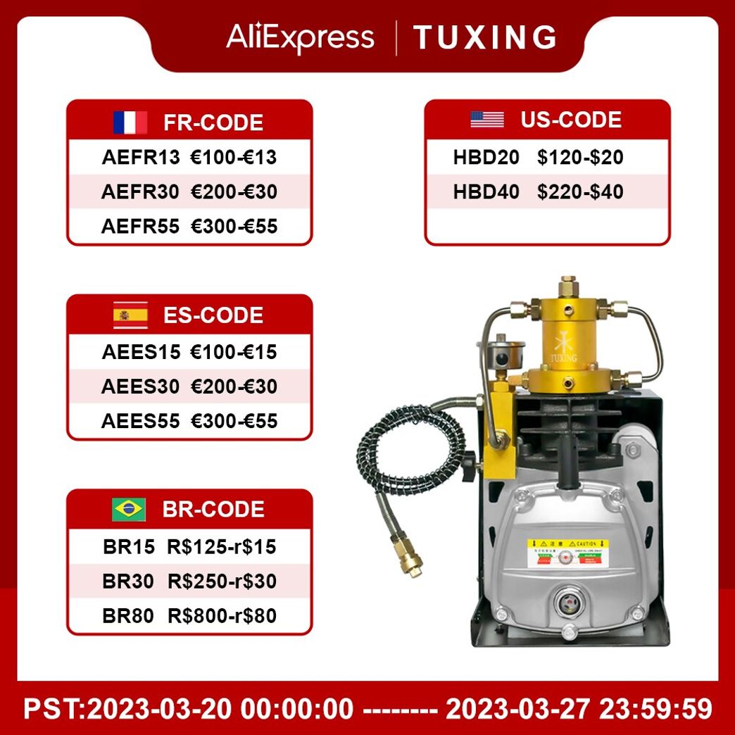 Buy TUXING TXES022 4500Psi 300Bar PCP Air Compressor @ ₹35,000.00