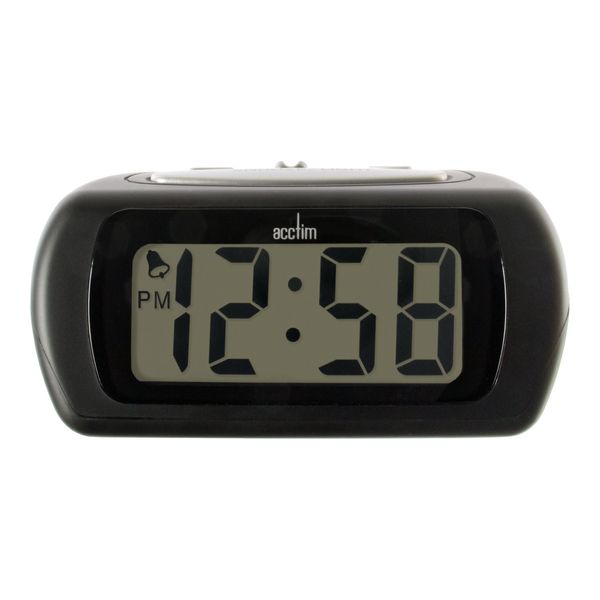 Acctim 12343 Auric Alarm Clock, Black, one size, Synthetic, MEDIUM