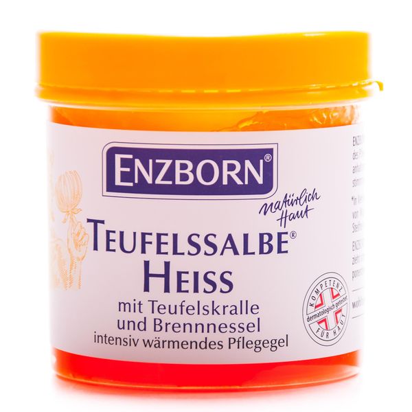 Enzborn Teufels Heiße Salbe Intensiv Wärmendes Pflegegel mit Teufelskralle und Brennnessel, 200 ml