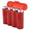 Powertron AA AAA CR123A Red Battery Holder Storage Case 100 Cases