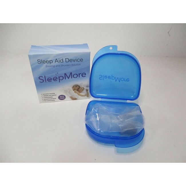 SleepMore Snoring and Bruxism Solution Sleep Aid Mouth Guard and Container