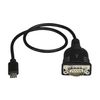 StarTech.com USB C to Serial Adapter Cable with COM Port Retention - 16" (40cm) USB Type C to RS232 (DB9) Serial Converter Cable - For PLCs, Scanners, Printers - Windows/Mac/Linux (ICUSB232PROC)