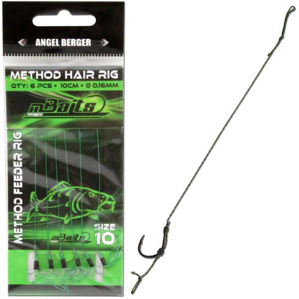 Magic Baits Method Feeder Rig Vorfach Angelhaken Verschiedene Varianten (8, Haar)