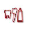 Tooth, Toothbrush, and Toothpaste Cookie Cutter (Set)