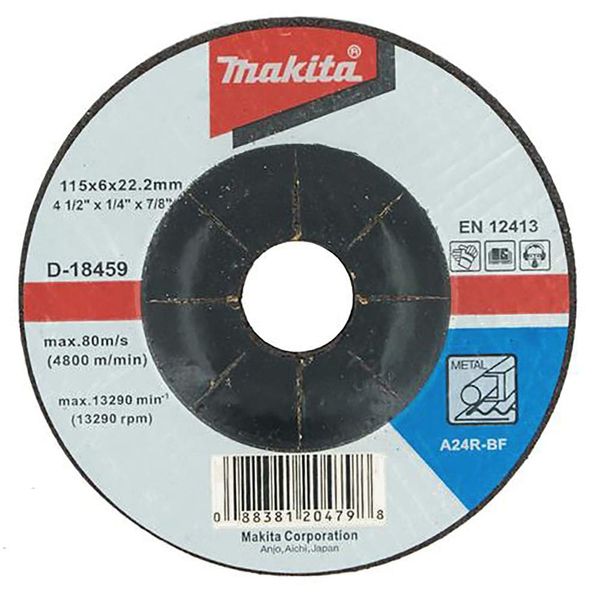 Makita 10 Pack - 4.5" Grinding Wheel For Grinders - Aggressive Grinding For Metal - 4-1/2" x 1/4 x 7/8-Inch