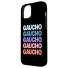 Funny Modern Repeated Text Design Gaúcho Argentina Uruguay Case for iPhone 15 Plus