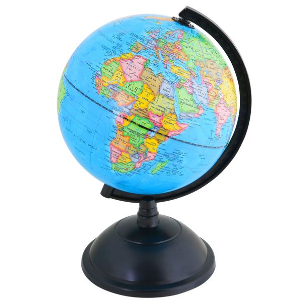 Exerz 20cm World Globe Educational - Swivel Rotating Earth Globe - Political Map English - Diameter 20cm (Engish)