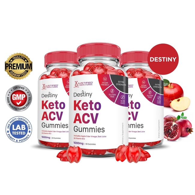 Destiny Keto ACV Gummies 1000MG Apple Cider Vinegar 180 Gummys