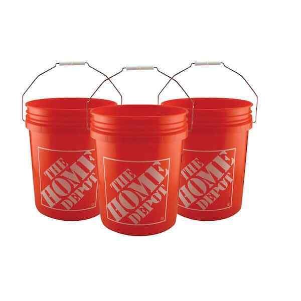 5 GALLON All Purpose Plastic Buckets Homer Pails Paint Utility Job ALL 6 PACKS