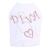 Diva with Necklace Dog Shirt L White