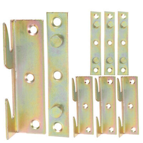 8 Pcs Bed Frame Replacement Parts Mount Headboards Brackets Rail Hardwares