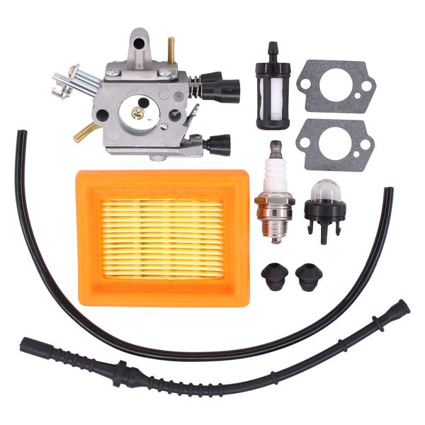 HouYeen 11PCS Carburetor Carb with Air Filter Fuel Hose for Stihl FR450 FS400 FS450 FS480 SP400 SP450 Zama C1Q-S34H Models 41281200651