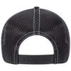 OTTO 6 Panel Low Profile Contrast Vertical Mesh Back Cap - Blk/Red/Blk