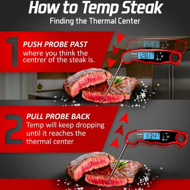 Instant Read Meat Thermometer for Grill and Cooking. Best