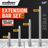 4pc 1/4" LONG Extension Extender Bar Set 2" 3" 4" 6" Drive Ratchet Wrench Socket