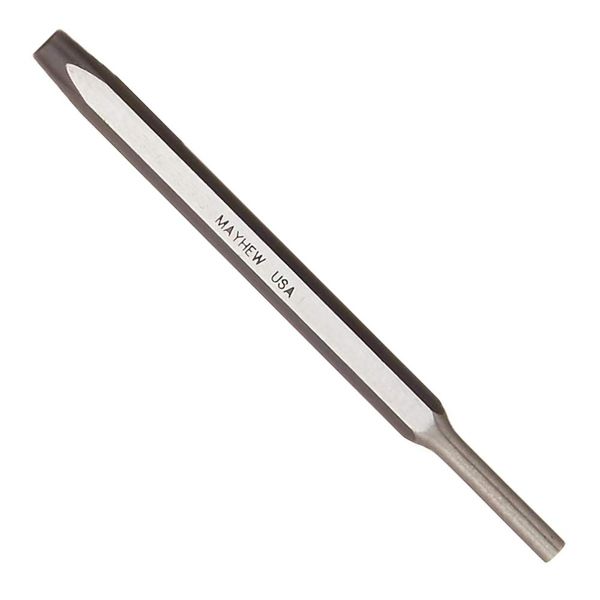 Mayhew Tools 15065 150-Line Pin Punch, 1/4", Black Oxide Finish