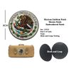 2 PCS AliPlus Mexican Emblem Patch Embroidered Tactical Military Morale Patch Applique Fastener Hook and Loop(White)