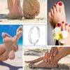 SILBERTALE Toe Rings 925 Sterling Silver for Women Thin Line Open Cuff Adjustable Small Knuckle Toe Ring