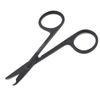 1 Pc Spencer Stitch Scissors 3.5" Delicate With Suture Removal Hook - Full Black