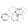 sourcing map 3 Set Guitar Nuts and Washers 3/8" Guitar Input Output Jack Socket Nuts Silver for Guitar Bass
