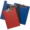 A5 Small Pvc Plastic Foldover Hardback Quality Clipboard Blue Black Red
