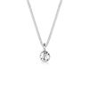 Elli Women's Necklace with Basic Solitaire Pendant Swarovski Crystals in 925 Sterling Silver 45 cm Long, Silver