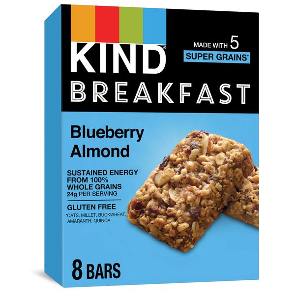 KIND Breakfast Bars, Blueberry Almond, Healthy Snacks, Gluten Free, 32 Count