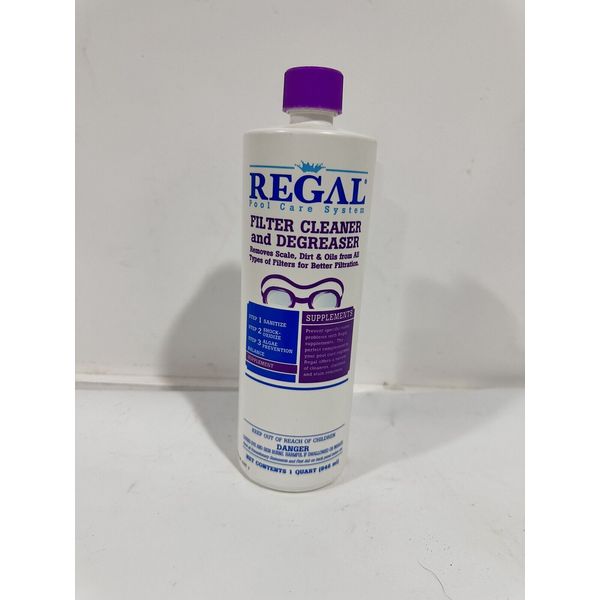 Hot Tub Spa Pool  Filter Cleaner & Degreaser Regal Filter Cartridge Cleaner 1 Qt