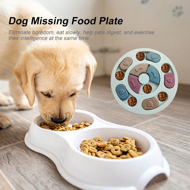 Dog Puzzle Toys Slow Feeder Pet Toys Interactive Puppy Iq Training Food  Dispenser Slowly Eating Non-slip Bowl Dog Treat Puzzle(square Blue)
