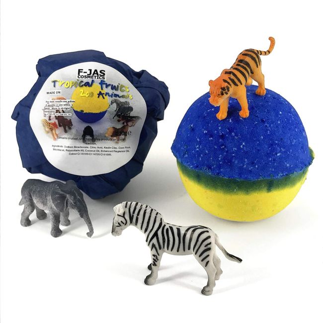 "Zoo Animal" Tropical Fruits Surprise Toy Bath Bomb 220g