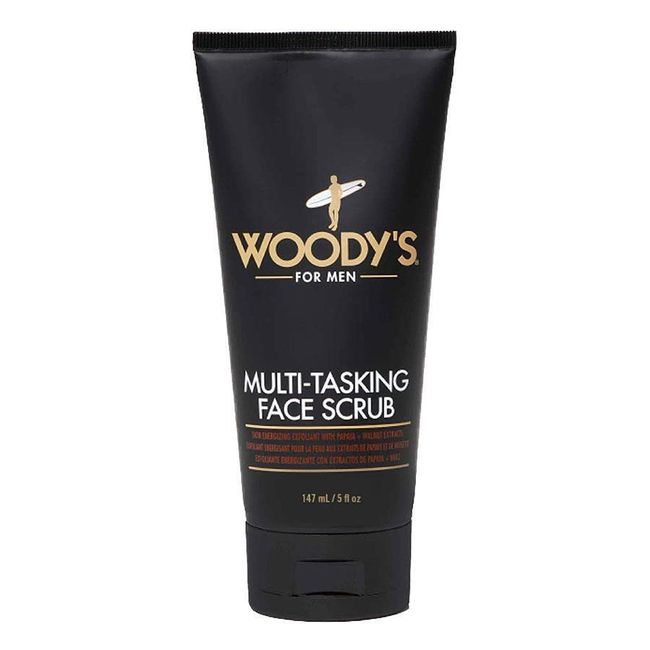 Woody's Multi-tasking Face Scrub Skin Energizing Exfoliant Papaya Walnut Extract