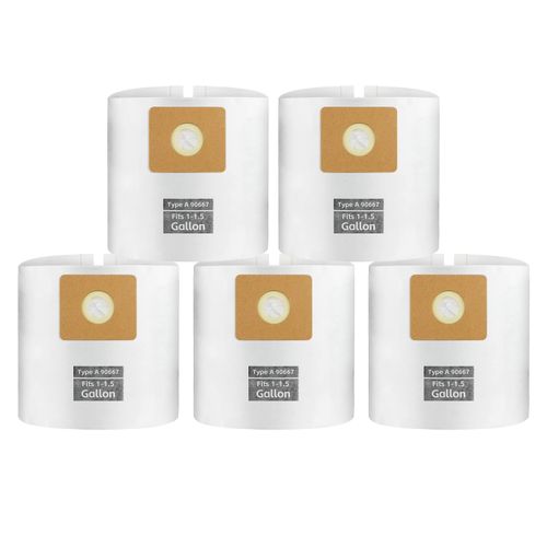 Micro Shop Vac Bags 1-1.5 Gallon by ALYYDBG, Type A - 90667 9066700 9066733 Disposable Vacuum Cleaner Collection Filter Bag 5 PCS