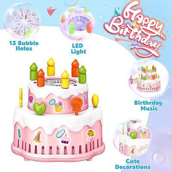 Cake Automatic Bubble Machine 15000+ Bubbles Per Minute for Kids Toddlers Toys