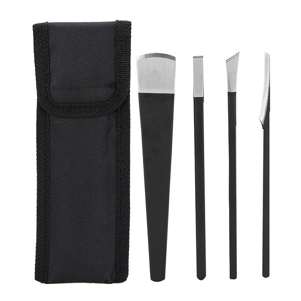 Professional Pedicure Knife Kits, Ingrown Toenail Knife Set, 4pcs Foot Rasp File and Callus Remover, Portable Foot Grooming Kit with Storage Bag, Corn and Callous Removal Safety Knife