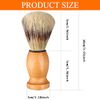 7Pcs Men Shaving Brush Wood Handle, Professional Salon Tools Hand Crafted Shaving Brush Wood Handle Shave Brushes Handmade Pure Badger Hair Brush for Men
