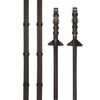 LeMieux Soft Rubber Reins with Stoppers - Brown/Brass Full