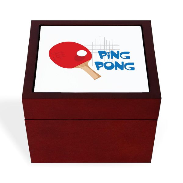 CafePress Ping Pong Memory Keepsake Jewelry Box, 5"x5"x3.75"