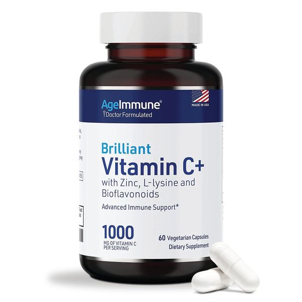 Vitamin C 1000mg Complex with L-Lysine 500mg Zinc 12mg Bioflavonoids 300mg. D...