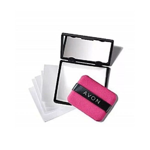 Avon Pro BLOTTING PAPER Compact 80 Oil Blotting Sheets In Mirrored Compact ~ NEW