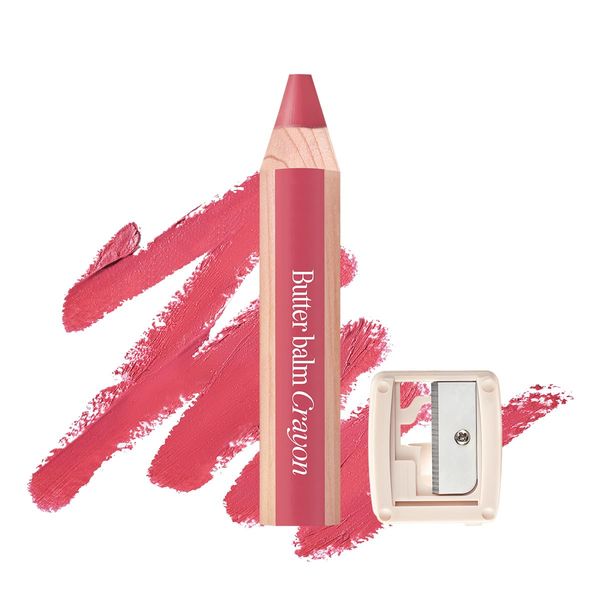 CLIO Butter Balm Crayon, 2-in-1 Lip and Cheek Tint, Buildable Lightweight Cream Blush, Crayon Lipstick Makeup (008 POP-ART BERRY, One Size)