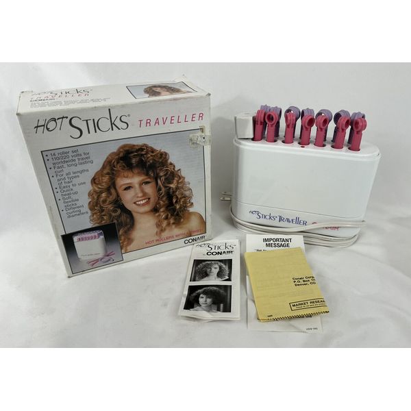 NEW (Open Box) Conair Hot Sticks Traveller 14 Flexible Rollers Model HS18