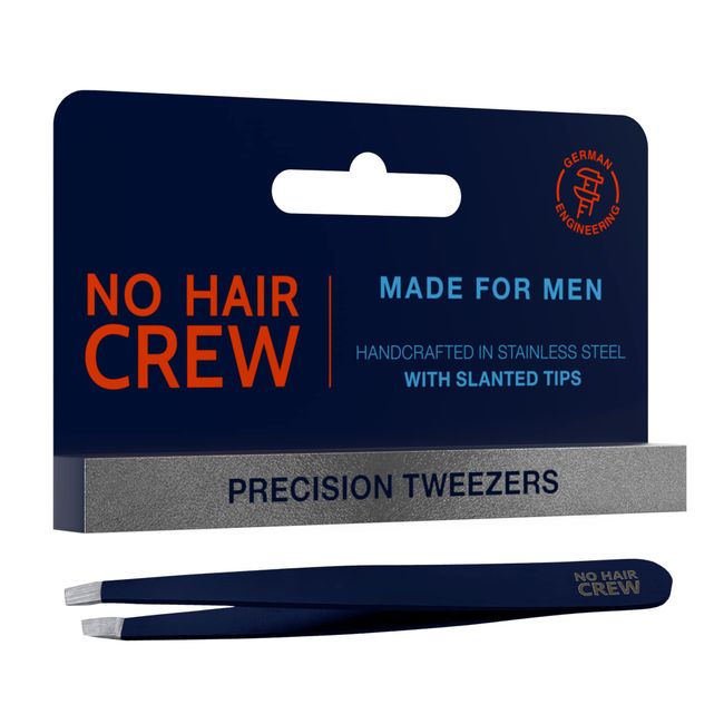 NO HAIR CREW Precision Tweezers for men - Handcrafted in Germany, made from stainless steel.