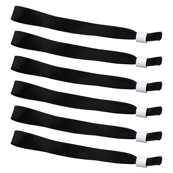 50St Stoffarmbänder für Veranstaltungen, Einweg Partyarmbänder Ohne Logo Event Bändchen Armbänder Einlass Party Bänder für Konzerte Aktivitäten Partys Wettbewerb (Schwarz)