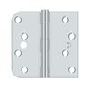 Plain Bearing Mortise SQ Hinge Left Handed W/Security Option Chrome 5/8" Radius